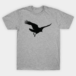 Flying Raven Black Bird Silhouette T-Shirt